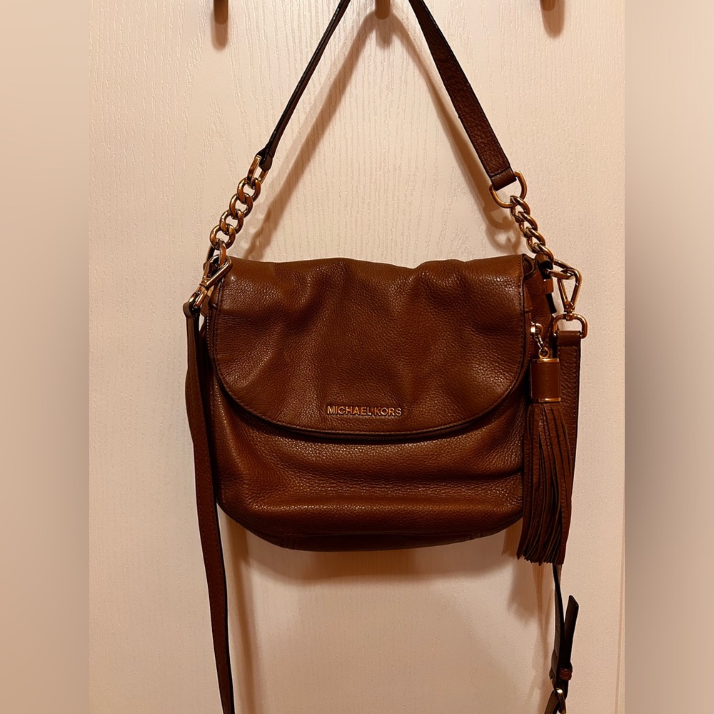 Michael Kors brown pebbled leather bag